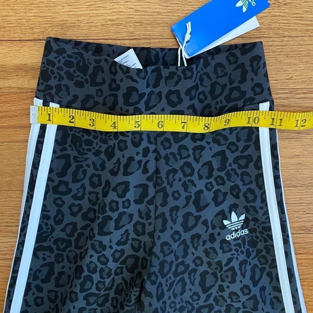 Adidas Leggings Women’s 2XS Multicolor Leopard Print Activewear Athletic New - Picture 4 of 5